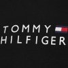 Bluza Tommy Hilfiger męska czarna z kapturem bawełniana duże logo